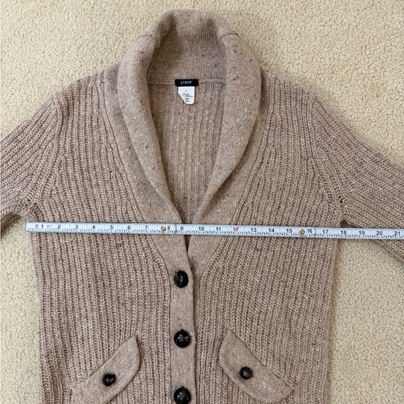 J. Crew Taupe Button-Up Wool Blend Cardigan - Picture 4 of 10
